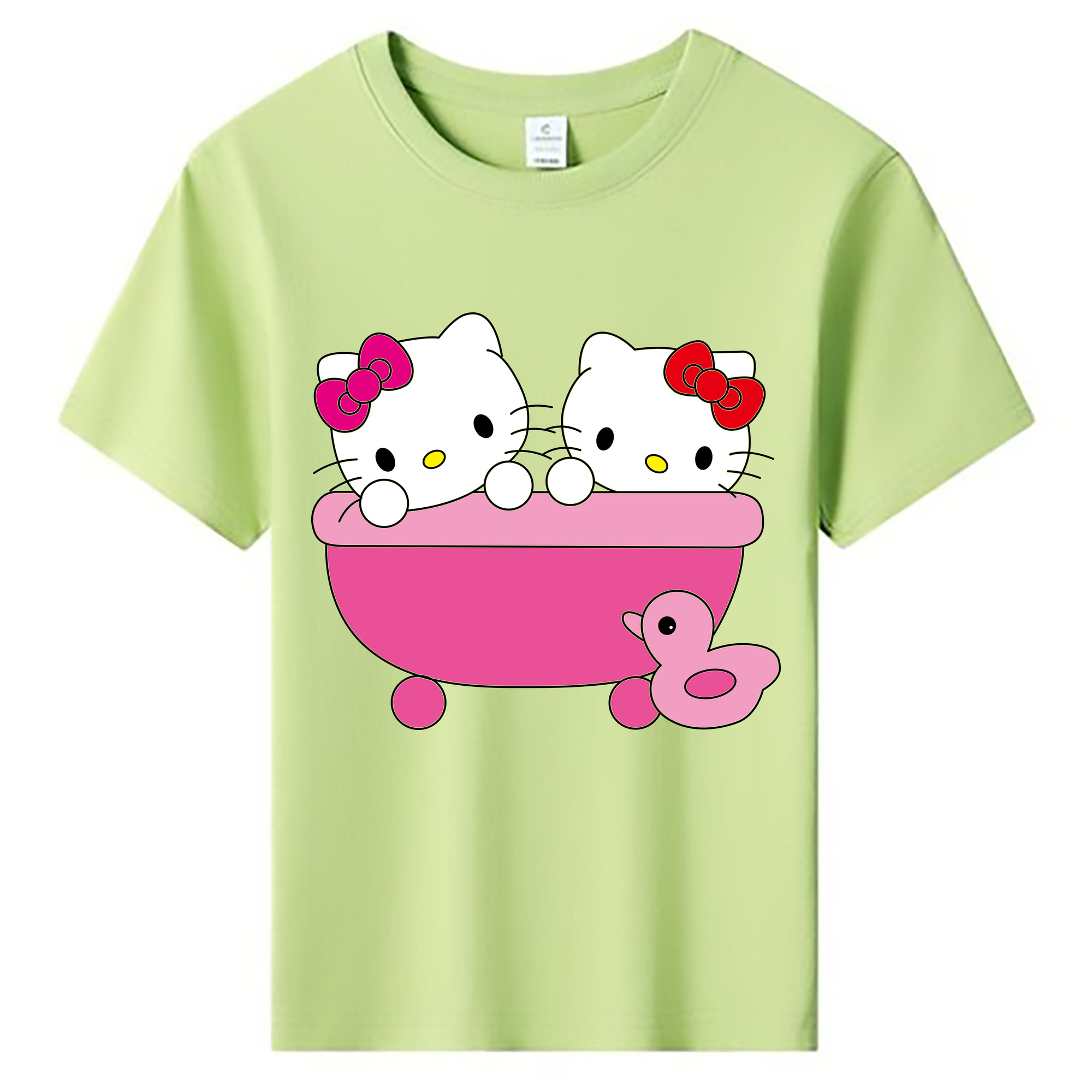 （画像用） Hello Kitty ハローキティ 綿100％キッズTシャツ（フロントプリント）
